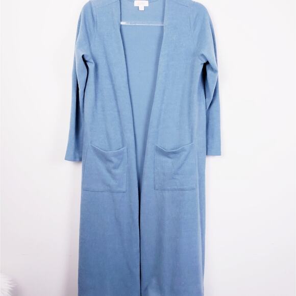 LuLaRoe - Teal Sarah Sweater Duster Cardigans Size Medium - Picture 7 of 7